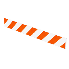 Plasticade 306-Dg-Lr-Drill 6' Barricade Board, White, Diamond Grade Striped Sheeting