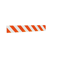 Plasticade 310-Hi-P-L 10' Barricade Board, White, High Intensity Prismatic Striped Sheeting