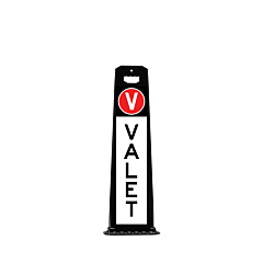 Plasticade 4100-Bk-Park9 Gemstone Valet Sign, White Valet Sign On Two Sides