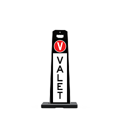 Plasticade 4100-Bk-Park9-20Rb Gemstone Valet Sign With 20 Lb. Rubber Base, White Valet Sign On Two Sides