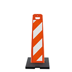 Plasticade 4100-O-36-Eg-20Rb Gemstone Vertical Panel With Base, Orange, Engineer Grade Striped Sheeting