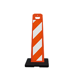 Plasticade 4100-O-36-Eg-30Rb Gemstone Vertical Panel With Base, Orange, Engineer Grade Striped Sheeting