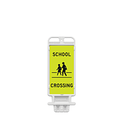 Plasticade 4324-W-K1549Ygdg Crosscade 24 Pedestrian Barricade Panel, White, Diamond Grade Sheeting
