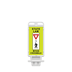 Plasticade 4324-W-K1550Ygdg Crosscade 24 Pedestrian Barricade Panel, White, Diamond Grade With Hip White And Red
