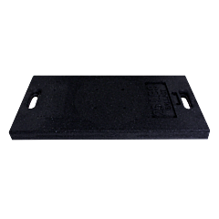 Plasticade 610-Rb-50 50 Lb. Recycled Rubber Ballast With Carry Handles. 30"L X 14"W X 3.5"H, Black