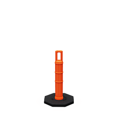 Plasticade 7328-Ld-O-Rb10 28" Watchtower Delineator With Base, Orange
