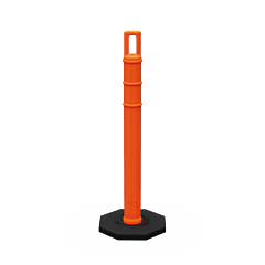 Plasticade 7342-Ld-O-Rb12 42" Watchtower Delineator With Base, Orange