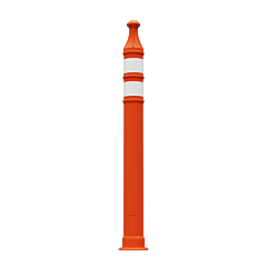 Plasticade 7442-Ld-O-3-Eg-Ww 42" Grip Top Delineator, Orange, Engineer Grade Sheeting