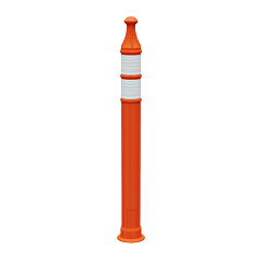 Plasticade 7442-Ld-O-4-Hip-Ww 42" Grip Top Delineator, Orange, High Intensity Prismatic