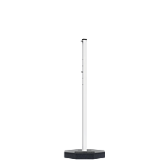 Plasticade 800-Rb-30-60Pk-Kit Portable Post Rubber Base Sign Stand, 30 Lbs. 60"L Post, White Post/Black Base