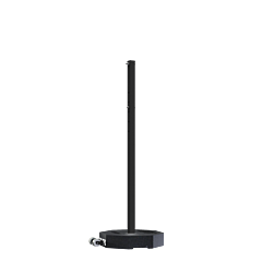Plasticade 800-Rb-30Whl-60Bkpk-Kit Portable Post Rubber Base Sign Stand, 30 Lbs. 60"L Post, Black Post/Black Base