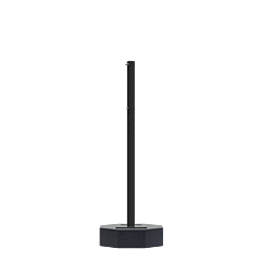 Plasticade 800-Rb-60-60Bkpk-Kit Portable Post Rubber Base Sign Stand, 60 Lbs. 60"L Post, Black Post/Black Base