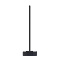 Plasticade 800-Rb-60-72Bkpk-Kit Portable Post Rubber Base Sign Stand, 60 Lbs. 72"L Post, Black Post/Black Base