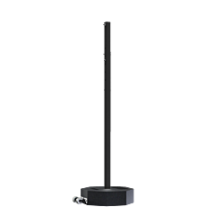 Plasticade 800-Rb-60Whl-72Bkpk-Kit Portable Post Rubber Base Sign Stand, 60 Lbs. 72"L Post, Black Post/Black Base