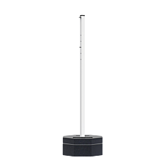 Plasticade 800-Rb-90-72Pk-Kit Portable Post Rubber Base Sign Stand, 90 Lbs. 72"L Post, White Post/Black Base
