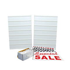 Plasticade 8400 Message Board Kit For Plasticade Sign Stands, White