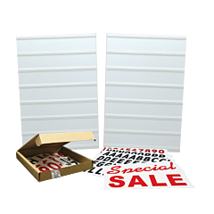 Plasticade 8440 Message Board Kit For Plasticade Sign Stands, White