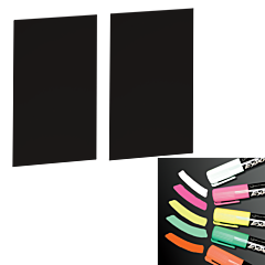 Plasticade 8510 Marker Board Kit For Plasticade Sign Stands, Black