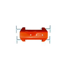 Plasticade Bc-12-1Pk Barrier Mount Sign Support Clamp, Orange