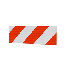 Plasticade Pb824Hipr 8" X 24" Barricade Power Board, White, High Intensity Prismatic Striped Sheeting