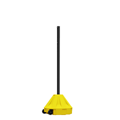 Plasticade Rap18Y-60Bkpk-Kit Roll-A-Post 18 With 60" L Post, Yellow Base/Black Post