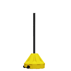 Plasticade Rap24Y-60Bkpk-Kit Roll-A-Post 24 With 60" L Post, Black Base/Black Post