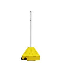 Plasticade Rap24Y-60Pk-Kit Roll-A-Post 24 With 60" L Post, Black Base/Black Post