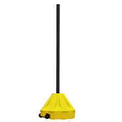 Plasticade Rap24Y-72Bkpk-Kit Roll-A-Post 24 With 72" L Post, Black Base/Black Post