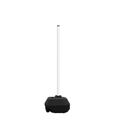 Plasticade Rb18Bk-60Pk-Kit Rock-It 18 With 60"L Post, Black Base/White Post
