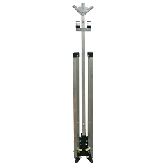 Plasticade Ss410A Medium Springless Sign Stand For Roll-Up Signs, Gray