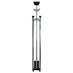 Plasticade Ss620A-Rg Tall Double Spring Sign Stand For Rigid And Roll-Up Signs, Gray