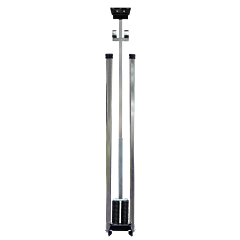 Plasticade Ss620A-Rl Tall Double Spring Sign Stand For Rigid And Roll-Up Signs, Gray