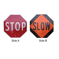Plasticade Ssp-24Abship Stop/Slow Sign, High Intensity Prismatic Grade Sheeting