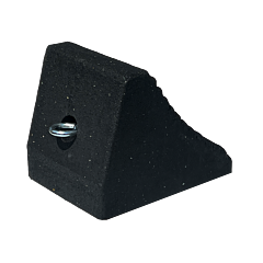 Plasticade W74H-E Wheel Chock With Eyebolt, Black