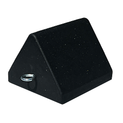Plasticade W75-E Wheel Chock With Eyebolt, Black