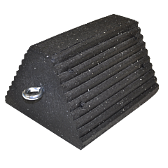 Plasticade W78-E Wheel Chock With Eyebolt, Black
