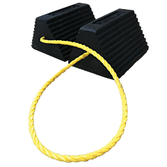Plasticade W78V-Yrc36 Wheel Chock Pair Connected With Rope, Black