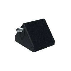 Plasticade W80-E Wheel Chock With Eyebolt, Black