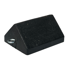 Plasticade W85S-E Wheel Chock With Eyebolt, Black