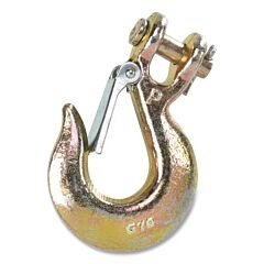 Peerless 8015875 Transport G70 Clevis Slip Hook With Latch, 5/8 In Chain, Yellow Zinc, 15800 Lbs Cap