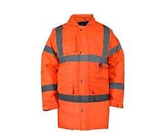 Occunomix Lux-Tjfsx-Om Premium Class 3 X-Back Parka, 5 In 1, Orange, Size Medium