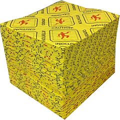 Fytertech Hvu75 Spilfyter Hi-Viz Sorbent Pads, Heavy Weight, 16" X 18", Hi-Viz Yellow, 100 Per Pack