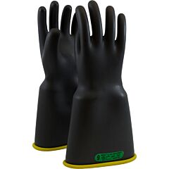 Novax 154-3-14/10.5 Class 3 Rubber Insulating Gloves With Bell Cuff - 14", Black, Size 10.5