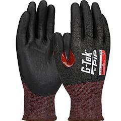 G-Tek 16-371/Xs Red/Black Seamless Knit Polykor® Blended Gloves, Reinforced Thumb Crotch - 21 Gauge - Touchscreen Compatible, Red/Black, Size X-Small