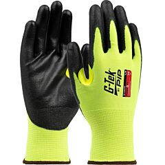 G-Tek 16-541Hv/S Hi-Viz Yellow Seamless Knit Polykor® Blended Gloves, 21 Gauge - Touchscreen Compatible, Yellow, Size Small