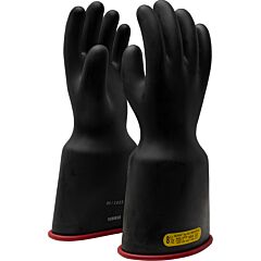 Novax 161-2-14/9 Class 2 Rubber Insulating Gloves With Bell Cuff - 14", Black, Size 9