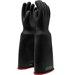 Novax 161-3-18/8 Class 3 Rubber Insulating Gloves With Bell Cuff - 18", Black, Size 8