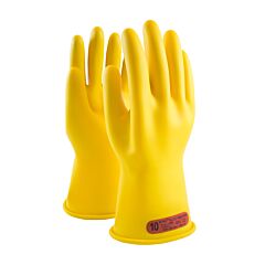 Novax 170-0-11/8.5 Class 0 Rubber Insulating Gloves With Straight Cuff - 11", Yellow, Size 8.5