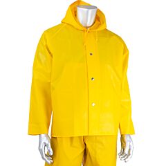Boss 201-550-Y/6X Tpu / Nylon Rain Jacket W/ Attached Hood - 0.25 Mm, Yellow, Size 6X-Large