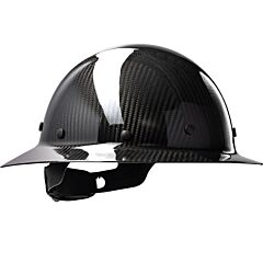 Pip 280-Hp1471R-11 Full Brim Smooth Dome Hard Hat With Glossy Carbon Fiber Shell, 8-Point Riveted Textile Suspension And Wheel-Ratchet Adjustment, Black